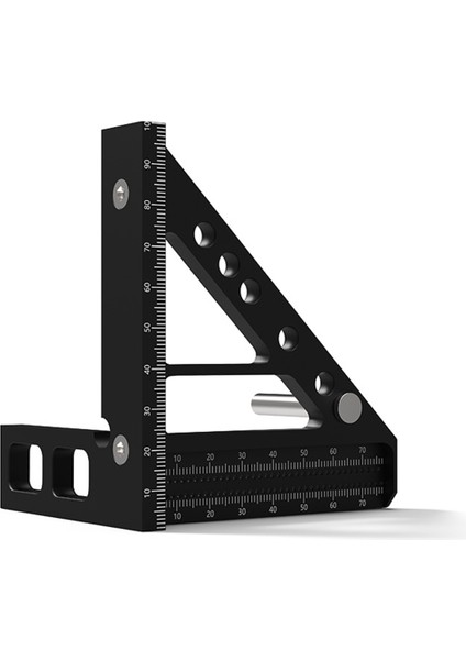 3&#39;ü 1 Arada Üçgen Hole Cetvel Yüksek Hassasiyetli Ahşap Açısı Cetveli Guage Marangozluğu El Alet-Metrik Ölçüm ve Işaretleme (Yurt Dışından)