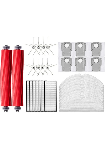 Roborock S7 Maxv Ultra S7 Pro Ultra Robot Vakum Ana Yan Fırça Mop Hepa Filtre Toz Çantası Aksesuarları (Yurt Dışından)