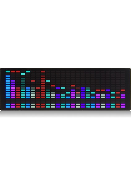 LED Müzik Spektrum Ritim Işıkları Ses Sensörü 1624 Rgb Atmosfer Seviye Göstergesi Saat Ekranlı (Tel Kontrolü) (Yurt Dışından)