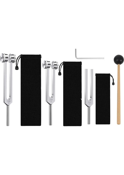 Tuning Fork Seti (128Hz, 256Hz, 512Hz), Çakra/ Şifa/ Ses Terapisi Enstrümanları Için Çatallar (Yurt Dışından)