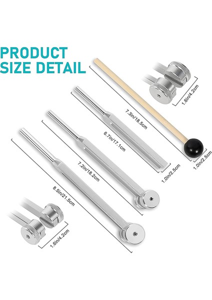 Tuning Fork Seti (128Hz, 256Hz, 512Hz), Çakra/ Şifa/ Ses Terapisi Enstrümanları Için Çatallar (Yurt Dışından) fiyatları