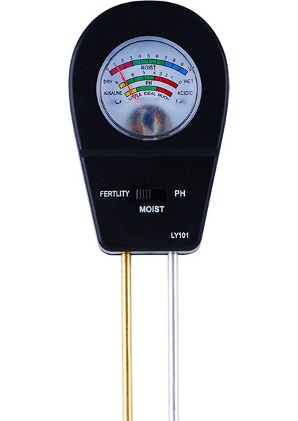 Toprak Test Cihazı Toprak Nemi Ölçer Toprak Ph Test Cihazı Test Toprak Doğurganlığı Bahçe Çim Bakım Sera Bitkileri Siyah (Yurt Dışından)