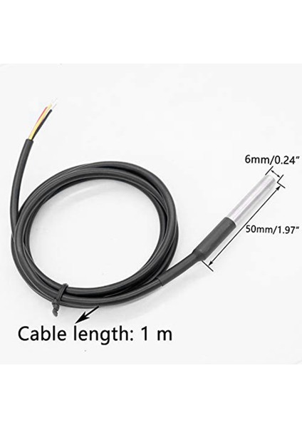 4pcs DS18B20 Su Geçirmez Sıcaklık Sensörleri 1m Uzunluk Dijital Termal Paslanmaz Çelik Prob Sıcaklık Denetleyicisi (Yurt Dışından) modelleri
