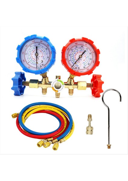 Klima Aracı R134A R12 R22 Için Freon Klima Basınç Göstergesi Soğutucu Basınç Ölçümü Set 2 (Yurt Dışından)