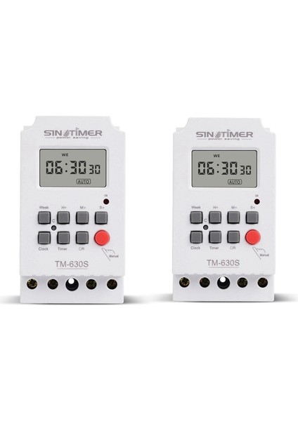 Sinotimer 2 Pcs Seconds Kontrol Zamanlayıcı Anahtarı Büyük Ekran Dijital Ekran Sıcak Pin Voltaj Çıkış Zaman Denetleyicisi TM630S-4 12V ve TM630S-2 220V (Yurt Dışından)