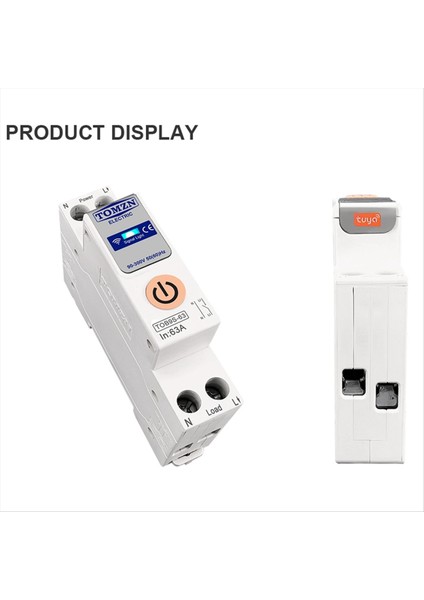 Tomzn TOB9S-63 Ölçme Tuya Smartlife 1p+N Wifi Smart Switch Enerji Ölçer Devre Kesici Zamanlayıcı Rölesi Mcb (Yurt Dışından) fırsatları