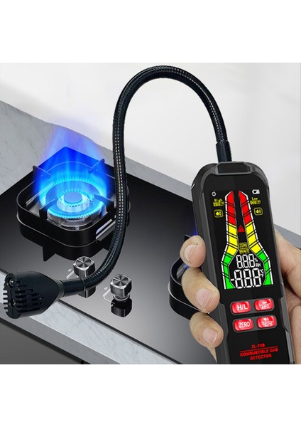 Elde Taşınabilir Gazlar Sızıntı Dedektörü Doğal Gazlar Sızıntı Konsantrasyon Analizör Ölçer Ses Işığı ZL73B Şarj (Yurt Dışından) fırsatları