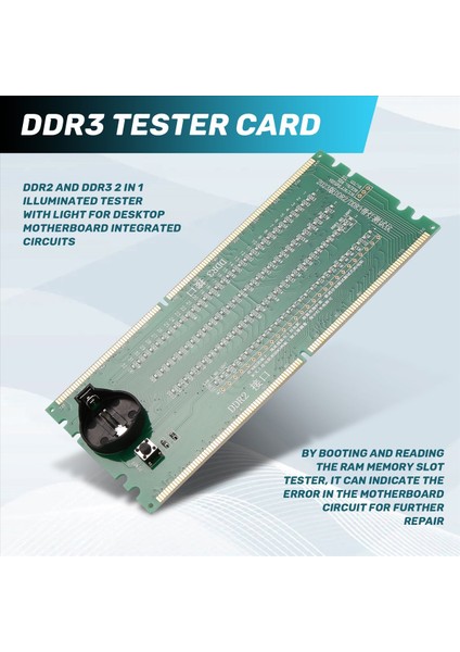 Ddr2 ve Ddr3 2 Masaüstü Anakart Entegre Devreler Için Işıkla 1 Aydınlatılmış Test Cihazı (Yurt Dışından) fırsatları