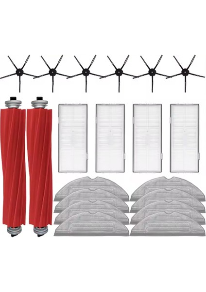 Roborock Için 20 Pc S7 Maxv Ultra/s7 Pro Ultra Vakum Süpürge Aksesuarları Ana Yan Fırça Paspas Filtresi (Yurt Dışından) indirimleri