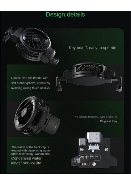 Black Shark Soğutucu 3 Soğutma Fanı Akıllı Telefon Soğutucu Taşınabilir Evrensel Mobil Oyun Soğutma Fanı (Yurt Dışından) fiyatları