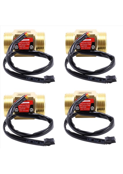 4x B10 DN25 1inch Su Salonu Etkisi Türbin Akış Sensörü Metre Türbin Flowmeteter 2-50L/MIN （pirinç） (Yurt Dışından)
