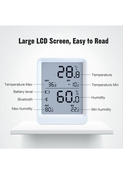 Sıcaklık ve Nem Kaydedici Bluetooth Sıcaklık Nem Monitör Desteği Kuluçka Kutusu Için Otomatik Veri Raporları (Yurt Dışından) modelleri