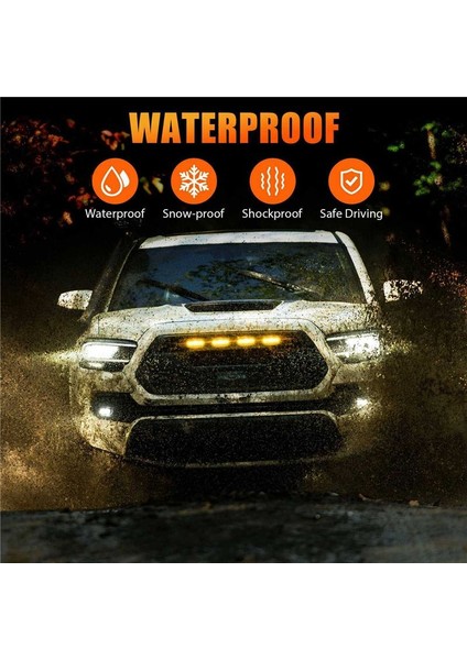 8x Raptor Tarzı Füme Lens Amber LED Ön Izgara Ford F-150 F150 2009-2018 (Yurt Dışından) fiyatları