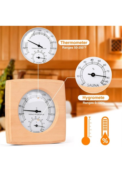 Ahşap Sauna Higrotermografı, Sauna Termometresi ve Higrometresi, Iç Mekan Nem Sıcaklık Ölçümü Sauna Odası (Yurt Dışından) modelleri