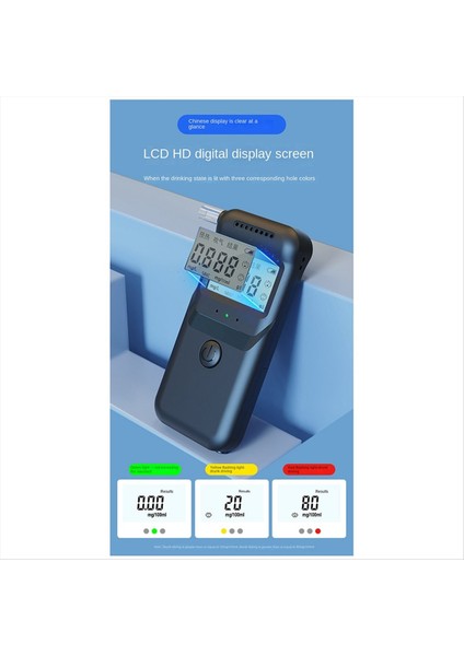 Dijital Alkol Test Cihazı Profesyonel Alkol Dedektörü Breathalyzer Polis Alcotester LCD Ekran Sarhoş Sürüş Testi (Yurt Dışından) modelleri