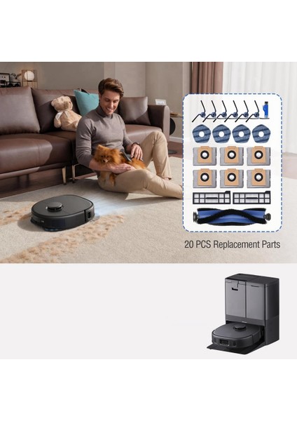 Eufy X10 Pro Omni Robot Vakum Için 20 Parçalı Aksesuar Kiti: Daha Iyi Temizlik Için Yedek Parçalar (Yurt Dışından) modelleri