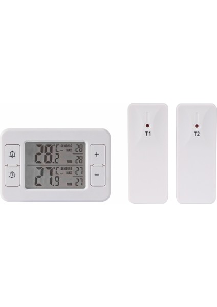 Kablosuz Kapalı Dış Dondurucu Termometre Sensörü Sıcaklık Monitörü Mutfak Için Sesli Alarm Sıcaklık Göstergesi (Yurt Dışından)