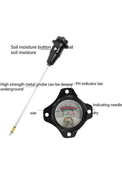 Uzun Prob Derin Toprak Ph Nem Metre 2 In-1 In-1 Tester Profesyonel Test Higometresi Büyük Pot Bitkileri Bahçe Çiftçiliği (Yurt Dışından) fırsatları