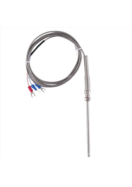 Çelik Sıcaklık Probu PT100 Rtd Sensör Kablosu 2m 98 mm 3 Kablolar -50 ~ 400 Celsius (Yurt Dışından) fiyatları