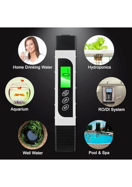 Tds Metre Dijital Su Test Cihazı Doğru ve Güvenilir Tds Metre Ec Metre ve Sıcaklık Ölçer 3&#39 Te 3 Su Test Ölçer (Yurt Dışından) fırsatları