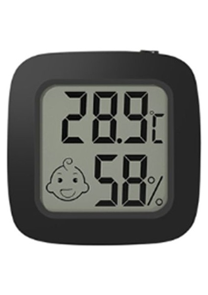 Mini LCD Dijital Termometre Higometre Macentik Sıcaklık Metre Nem Sensörü Hava Istasyonu Siyah (Yurt Dışından)