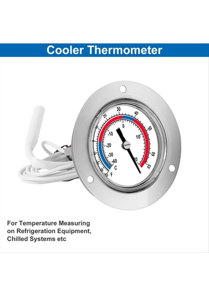 Soğutucu Termometre Kılcal Tasarım Soğutma Göstergesi -40 Ila 65 ℉ / -40 Ila 20 ℃ 2 Inç Arama Paslanmaz Çelik Panel Montajı (Yurt Dışından) modelleri