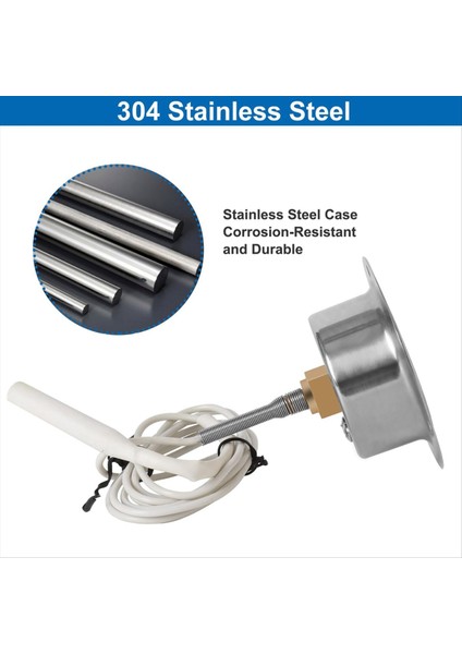 Soğutucu Termometre Kılcal Tasarım Soğutma Göstergesi -40 Ila 65 ℉ / -40 Ila 20 ℃ 2 Inç Arama Paslanmaz Çelik Panel Montajı (Yurt Dışından) fırsatları