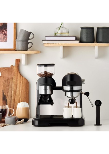 Coffeemaid Kahve Öğütücülü, Süt Köpürtücülü, 19 Bar Basınçlı Espresso,, Cappuccino, Makinesi, 1.4l