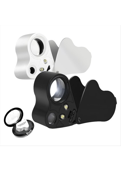 30X 60X Kuyumcular Loupe Işıklı Kuyumcular Göz Büyüteç Taşlar Için Parlak LED Işık ile Katlanabilir Takı Büyüteçleri (Yurt Dışından)