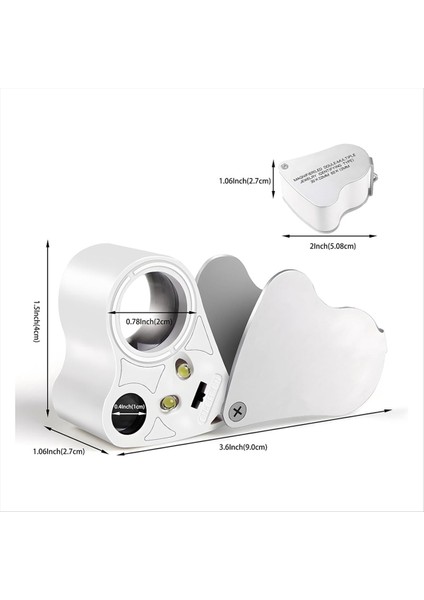 30X 60X Kuyumcular Loupe Işıklı Kuyumcular Göz Büyüteç Taşlar Için Parlak LED Işık ile Katlanabilir Takı Büyüteçleri (Yurt Dışından) fiyatları