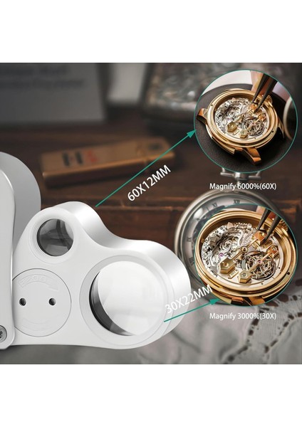 30X 60X Kuyumcular Loupe Işıklı Kuyumcular Göz Büyüteç Taşlar Için Parlak LED Işık ile Katlanabilir Takı Büyüteçleri (Yurt Dışından) fırsatları