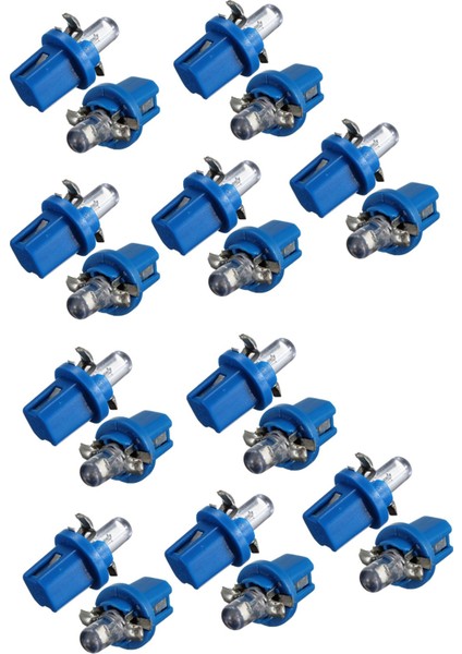 20X LED Ampul Metre Çizgi B8-5d T5 Lambası Tutucu Mavi Ayarlama Otomatik Araba Işığı (Yurt Dışından)