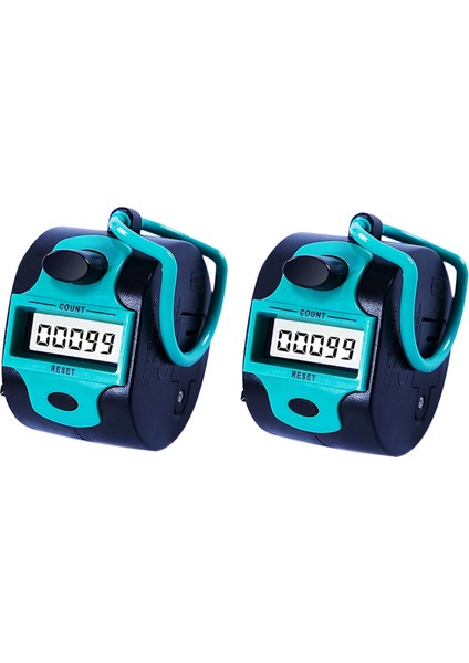 2x Sayaç Tıkır Manuel Dijital Dikiş Sayacı Parmak Yüzük Mekanik El Taşınağı Sıra Insanlar Golf (Yurt Dışından)