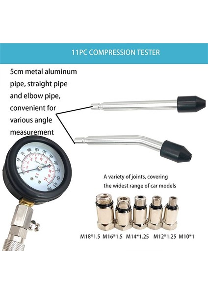 Otomobil Sıkıştırma Test Aracı Motor Silindir Sızıntısı Sıkıştırma Test Basıncı Motor Silindir Basınç Göstergesi (Yurt Dışından) modelleri