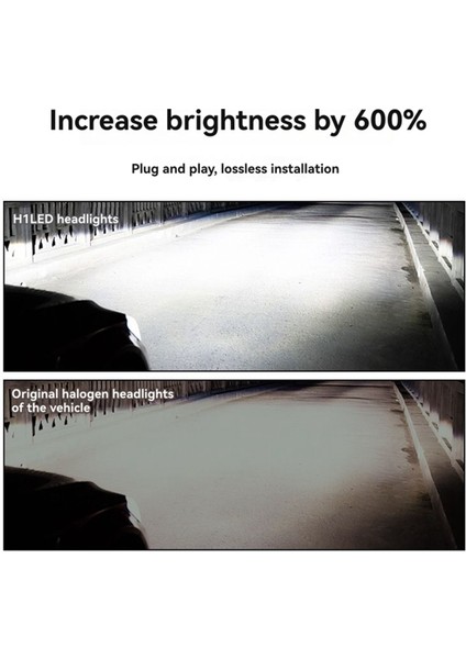 2pcs Araba H1 Far Ampulleri Süper Parlak Araç LED Lamp Sumut 12V 25W Kablosuz Araç LED Fiş ve Oynat 6500K (Yurt Dışından) fiyatları