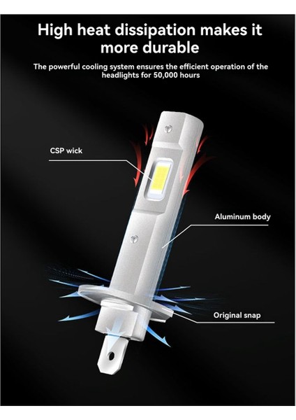 2pcs Araba H1 Far Ampulleri Süper Parlak Araç LED Lamp Sumut 12V 25W Kablosuz Araç LED Fiş ve Oynat 6500K (Yurt Dışından) modelleri