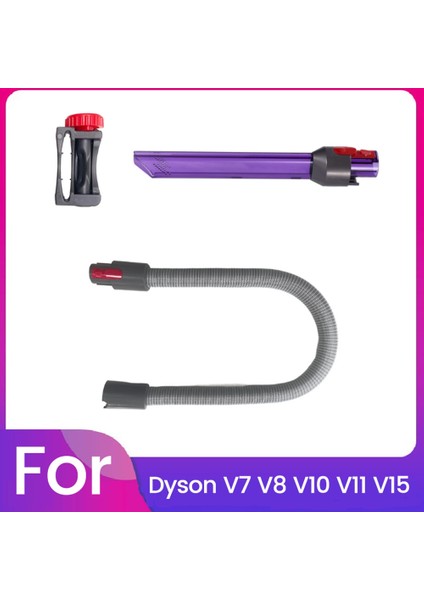 LED Işık Boru Çatlak Aracı Esnek Uzatma Hortumu Dyson V7 V8 V11 V11 V15 Vakum Süpürge Parçaları (Yurt Dışından)