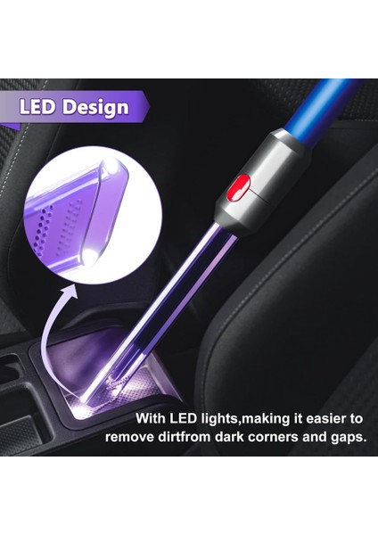 LED Işık Boru Çatlak Aracı Esnek Uzatma Hortumu Dyson V7 V8 V11 V11 V15 Vakum Süpürge Parçaları (Yurt Dışından) modelleri