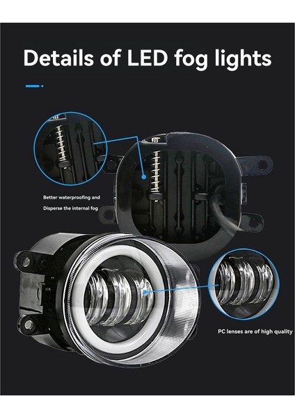 3 5inch Araba LED Sis Lambası Araba Motosiklet Harley Atv Jeep Suv Univeral Sis Lambası Modifiye Işık Parçaları (Yurt Dışından) fırsatları