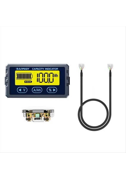Baiway Pil Test Cihazı 8V-120V 100A Coulomb Metre Kapasite Göstergesi Lityum Iyon Dedektörü Coulomb Metre Voltmetre A (Yurt Dışından)