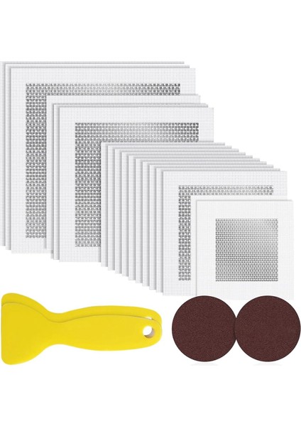 Alçıpan Tamir Yaması Kiti, 18 Pcs 2/4/6/8 Inç Alüminyum Elyaf Örgü Spackle Duvar Reapair Yama Kiti (Yurt Dışından)