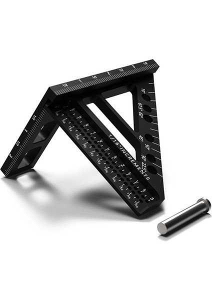3-1 Arada Üçgen Delik Cetveli Yüksek Hassasiyetli Ahşap Açısı Cetveli Guage Marangozluğu El Alet-Inç Ölçme ve Işaretleme (Yurt Dışından) fırsatları