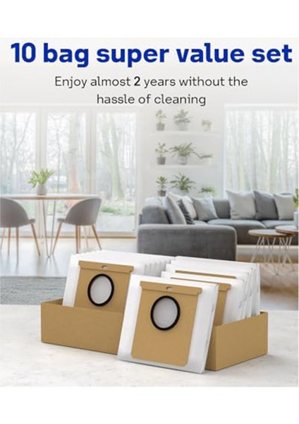 Eufy L50 Ses, L60 Ses Kendi Kendine Boş Istasyon, 10 Paket Için Toz Torbaları (Yurt Dışından) indirimleri