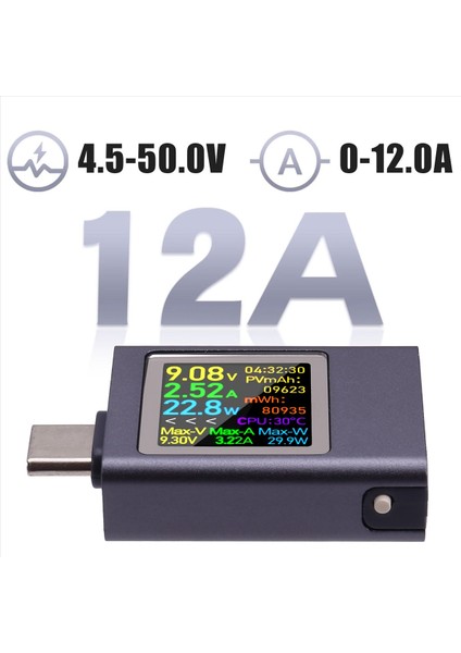 Dc4 5-50V 0-12A Pd3 1 Çok Fonksiyonlu Dijital Ekran Dc Voltaj Ampermetre Güç Ölçer C Cep Telefonu Şarj Test Cihazı (Yurt Dışından) fırsatları