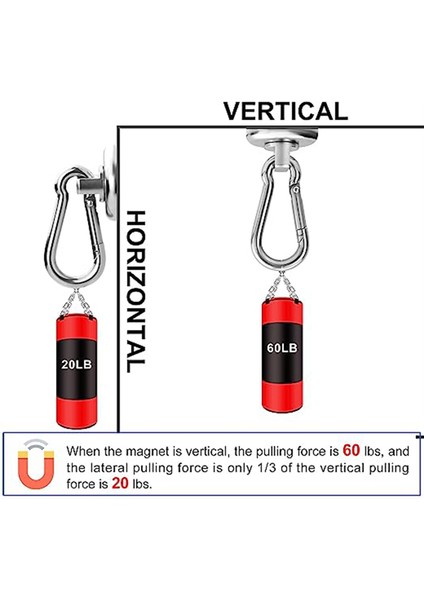 6 Paket Manyetik Kancalar, Döner Karabin Kancalı, Gümüş Olan Ağır Hizmet Tipi Neodimyumu Manyetik Kancalar (Yurt Dışından) modelleri