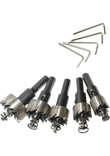 5pcs Yüksek Hızlı Çelik Delik Açıcı Elektrikli Matkap Alet Seti Özel Metal Delik Açıcı Gümüş (Yurt Dışından)