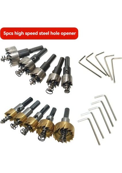 5pcs Yüksek Hızlı Çelik Delik Açıcı Elektrikli Matkap Alet Seti Özel Metal Delik Açıcı Gümüş (Yurt Dışından) modelleri