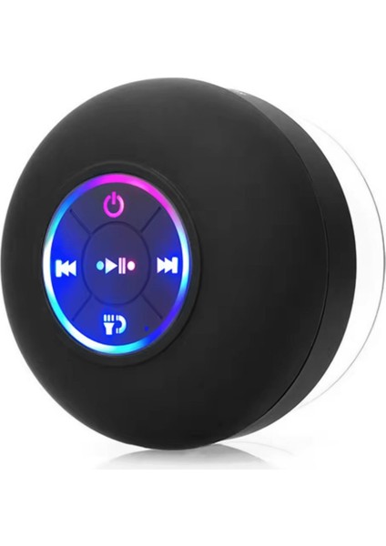 Duş Hoparlör Mini Bluetooth Duş Hoparlör Su Geçirmez Mini Portatif Duş Hoparlör Açık Hoparlör Için LED Işık (Yurt Dışından)