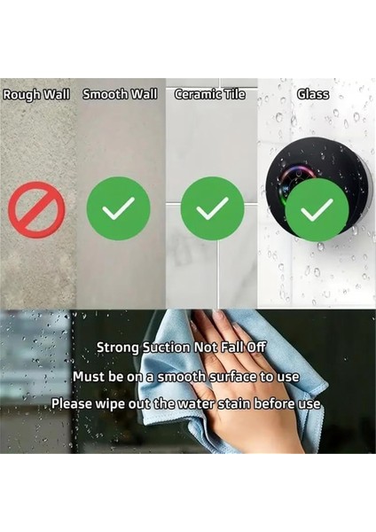 Duş Hoparlör Mini Bluetooth Duş Hoparlör Su Geçirmez Mini Portatif Duş Hoparlör Açık Hoparlör Için LED Işık (Yurt Dışından) indirimleri