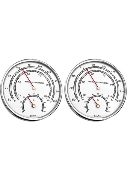 2&#39 De 1 Sauna Oda Termometresi ve Higrometre Sauna Için Katlanabilir Tasarım Otel Banyo Sıcaklık Ölçüsü Aracı (Yurt Dışından)